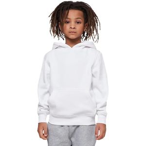 Build Your Brand - Basic Kids Hoody - Hoodie - Wit - 122/128 cm