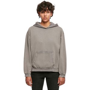 Build Your Brand Acid Washed Oversize Hoodie Grijs M Vrouw