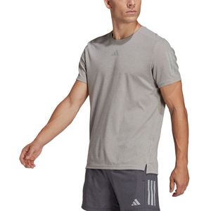 Adidas Own The Run Heather Short Sleeve T-shirt Grijs S Man