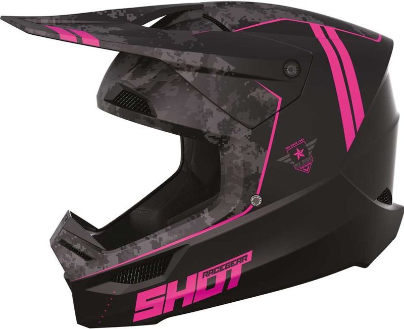 Shot - Furious Offroadhelm - Zwart - SRS Synthetische Versterkte Schaal