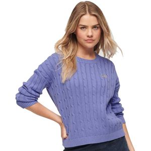 Superdry Vintage Dropped Shoulder Cable Sweater Paars S Vrouw