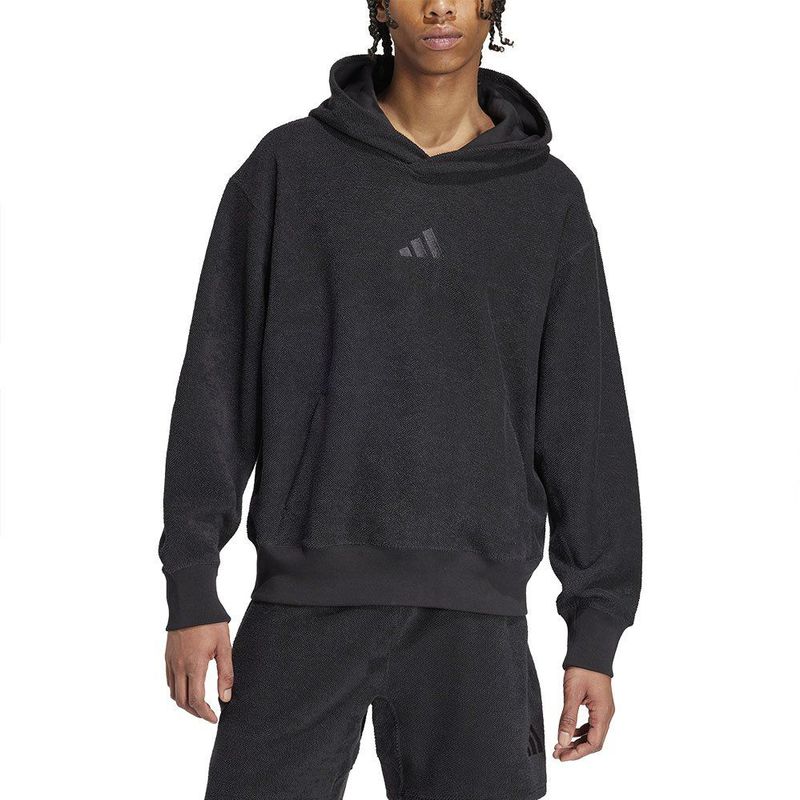 adidas - Hoodie - Grijs - Katoen/Gerecycled Polyester - Losse Pasvorm