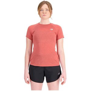 New Balance Impact Run Short Sleeve T-shirt Oranje M Vrouw