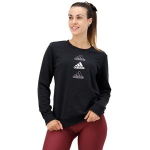 Adidas Essentials Stacked Logo Sweatshirt Zwart XS Vrouw