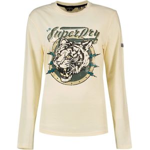 Superdry Vintage Boho Graphic Long Sleeve T-shirt Geel M Vrouw