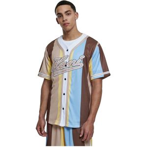 Karl Kani 6033463 Varsity Striped Baseball Short Sleeve V Neck T-shirt Veelkleurig L Man
