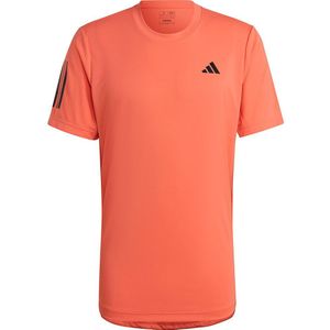 Adidas Club 3 Stripes Short Sleeve T-shirt Oranje 2XL Man