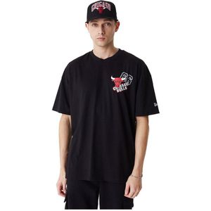 New Era Nba Arch Wordmark Os Chicago Bulls Short Sleeve T-shirt Zwart XL Man