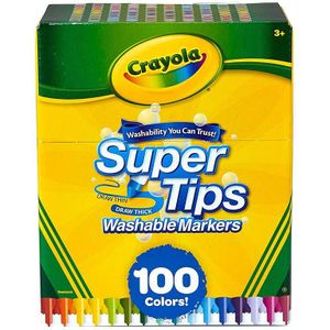 Crayola Set 100 Super Tips Washable Markers Veelkleurig