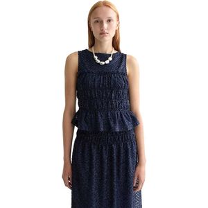 Scotch & Soda Smocked Mouwloze Blouse