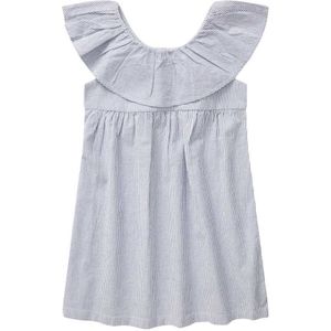 Tom Tailor 1031804 Ruffled Striped Mouwloze Jurk