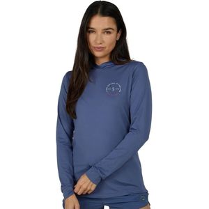 Salty Crew Fireworks Hood Dames Rash Guard Met Lange Mouwen