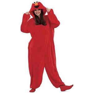 Viving Costumes Elmo Pajama Custom Rood M-L