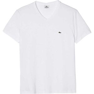 Lacoste Th2036 Short Sleeve V Neck T-shirt Wit 4XL Man