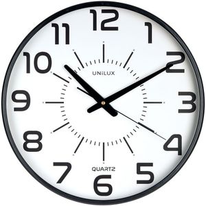 Unilux Wall Clock Silent Pile Including 375 Cm Zwart