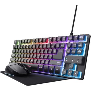 Trust - GXT794 - Gamingtoetsenbord - Draadloze Muis - TKL Compact