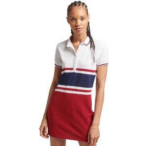 Superdry Vintage Mini Stripe Polo Dress Rood XS Vrouw