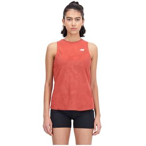 New Balance Q Speed Jacquard Sleeveless T-shirt Oranje M Vrouw