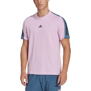 Adidas Future Icons 3 Stripes Short Sleeve T-shirt Paars M Man