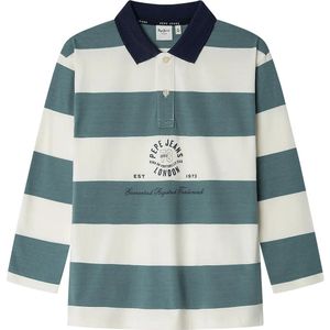 Pepe Jeansvoor jongens. PB5400002 Hedwing groen poloshirt (10años= 140cm), Casual, Katoen, Lange mouwen, kinderkleding