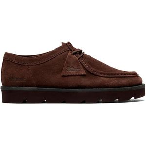 Clarks - Meare Walla - Donkerbruine Schoenen - Casual - Veters