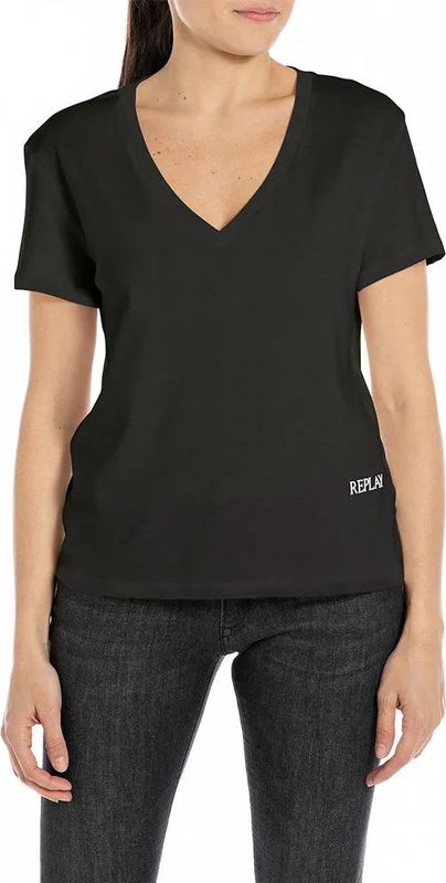 REPLAY - W3084A.000.20994 - T-shirt - Effen - Synthetisch