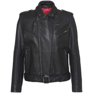 Hugo Lowis 4 Leather Jacket Zwart S Man