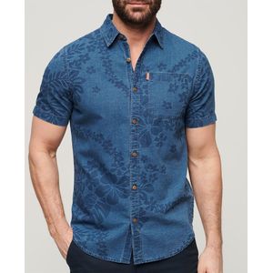 Superdry Vintage Loom Short Sleeve Shirt Blauw M Man