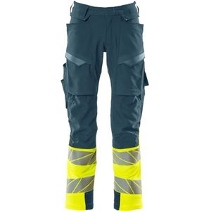 Mascot Accelerate Safe Broek met kniezakken 19179-511 - donkerpetrol/hi-vis geel