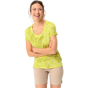 Vaude Skomer All Over Print Short Sleeve T-shirt Geel 34 Vrouw