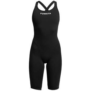 Funkita Fast Legs Still Black Open Rug Wedstrijd Zwempak