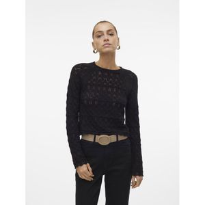 Vero Moda New Fabienne O Neck Sweater Zwart L Vrouw