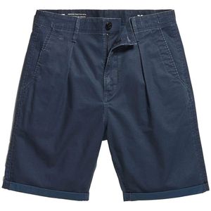 G-star Pleated Chino Shorts Blauw 31 Man