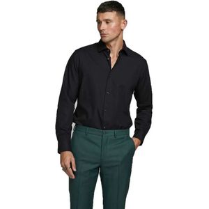 Jack & Jones - Bla Royal - Overhemd - Blauw - Lange Mouwen van Katoen