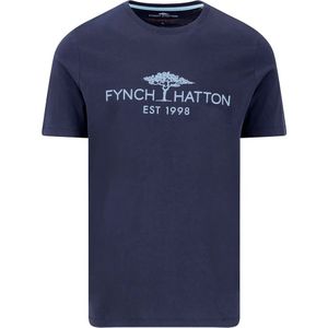 Fynch Hatton Logo T-shirt Met Korte Mouwen