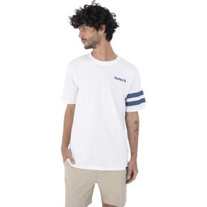 Hurley Oceancare Block Party Short Sleeve T-shirt Wit 2XL Man