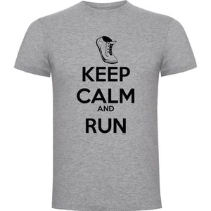 Kruskis Keep Calm And Run Short Sleeve T-shirt Wit S Man