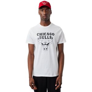 New Era Chicago Bulls Nba Foil Short Sleeve T-shirt Wit S Man
