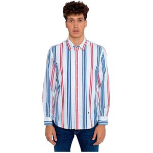 Pepe Jeans Bryces Long Sleeve Shirt Wit,Blauw S Man