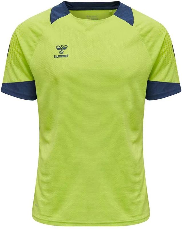 hmlLEAD - T-shirt - Blauw - 100% Polyester - BEECOOL®-technologie