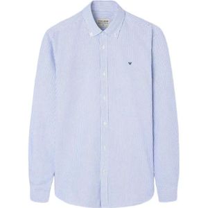 Silbon Sport Oxford Racket Stripes Overhemd Met Lange Mouwen