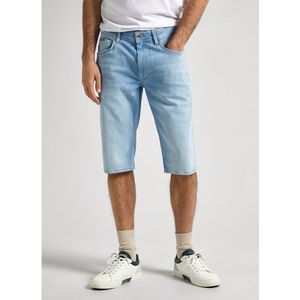 Pepe Jeans Straight Fit Denim Shorts Blauw 33 Man