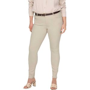Only Carmakoma Willy Ank Raw Skinny Fit Dot019 Jeans Beige 46 / 34 Vrouw