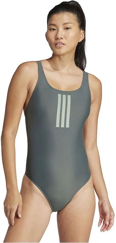 Adidas - 3 Stripes V Back - Zwempak - Groen - Maat 46