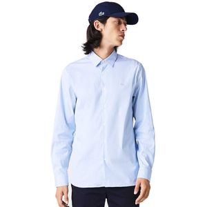 Lacoste Slim Fit Poplin Overhemd Met Lange Mouwen