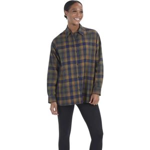 Overhemd - Geborsteld Flanel - Blauw - Katoen/Gerecycled Polyester