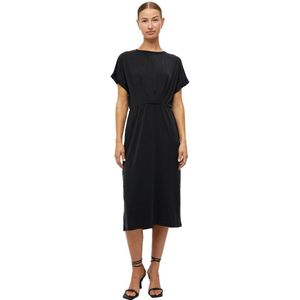 Object Annie New Short Sleeve Midi Dress Zwart S Vrouw
