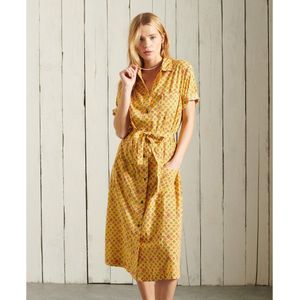 Superdry Printed Dress Oranje M Vrouw
