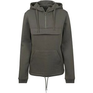 Build Your Brand - Sweat Pull Over Hoody - Olijf - Casual Basic