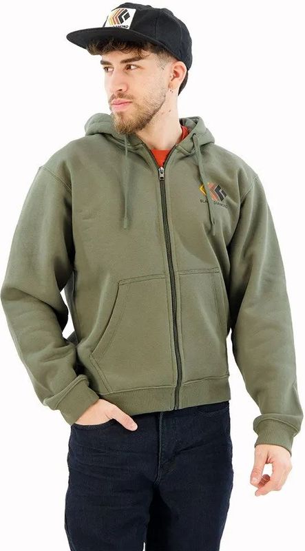 Black Diamond Faded Sweatshirt Met Rits Groen Man